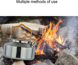 Camping Kettle Teapot Cookware with Handle Outdoor Tea Coffee Pot for Hiking Argent | Sporting Goods | Outdoor Sports | Camping & Hiking | Camping Cooking Supplies | Camping Cookware.