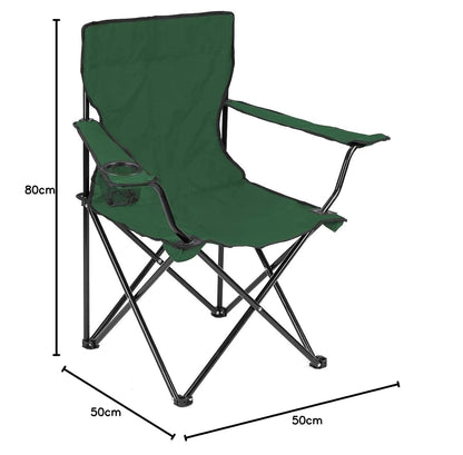 FLYTOP Heavy-Duty Foldable Camping Chair with Cup Holder & Carry Bag