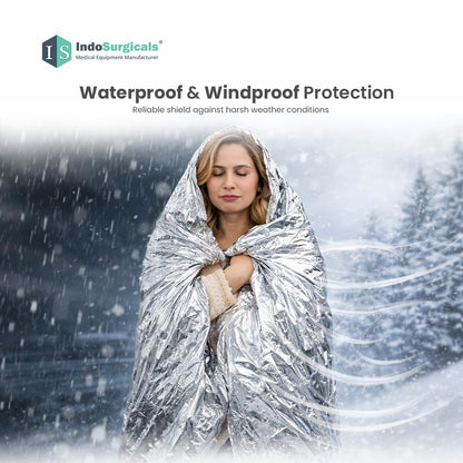 FLYTOP Emergency Thermal Blanket | Premium Mylar Foil Space Blanket for Survival, Travel & Extreme Cold Protection