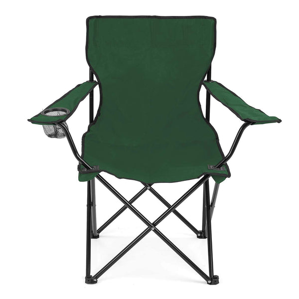 FLYTOP Portable Folding Chair with Arm Rest and Cup Holder with Carrying Bag for Camping Travelling Lawn Patio Fishing Garden Beach Picnic Outdoor Foldable Chair