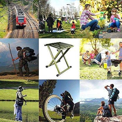 Heavy-Duty Portable Outdoor Stool for Trekking, Fishing & BBQ by FLYTOP