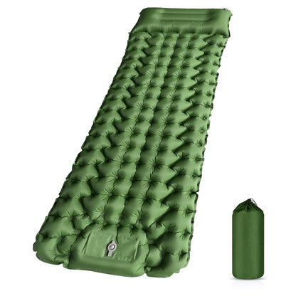 FLYTOP Camping Sleeping Pad Thick Camping Mattress Waterproof Self Inflating Air Mattress with Carry Bag Built-in Foot Pump and Pillow for Backpacking, Hiking, Traveling