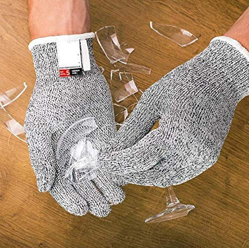 FLYTOP Cut Resistant Gloves for Kitchen Use – Reusable Protective Anti-Cut Safety Gloves for Men & Women, Food Grade Hand Protection for Slicing, Chopping & Carving