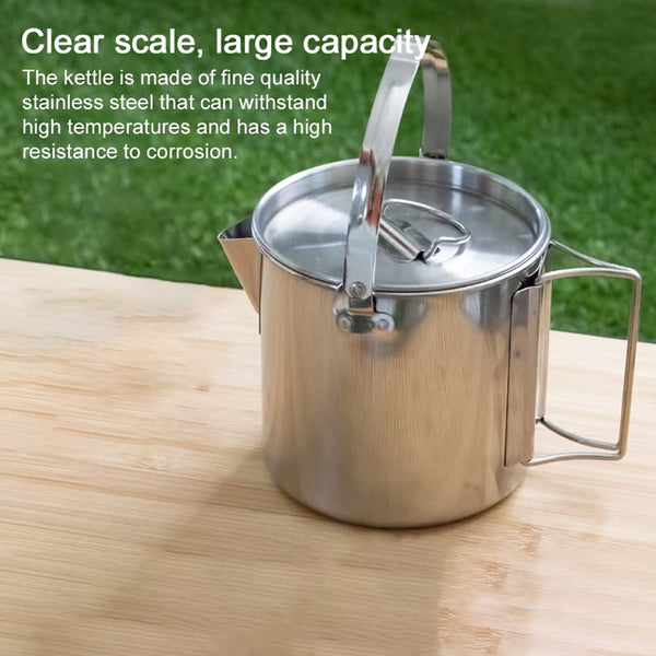 Stainless Steel Hiking Tea Pot Camping Tea Kettle.