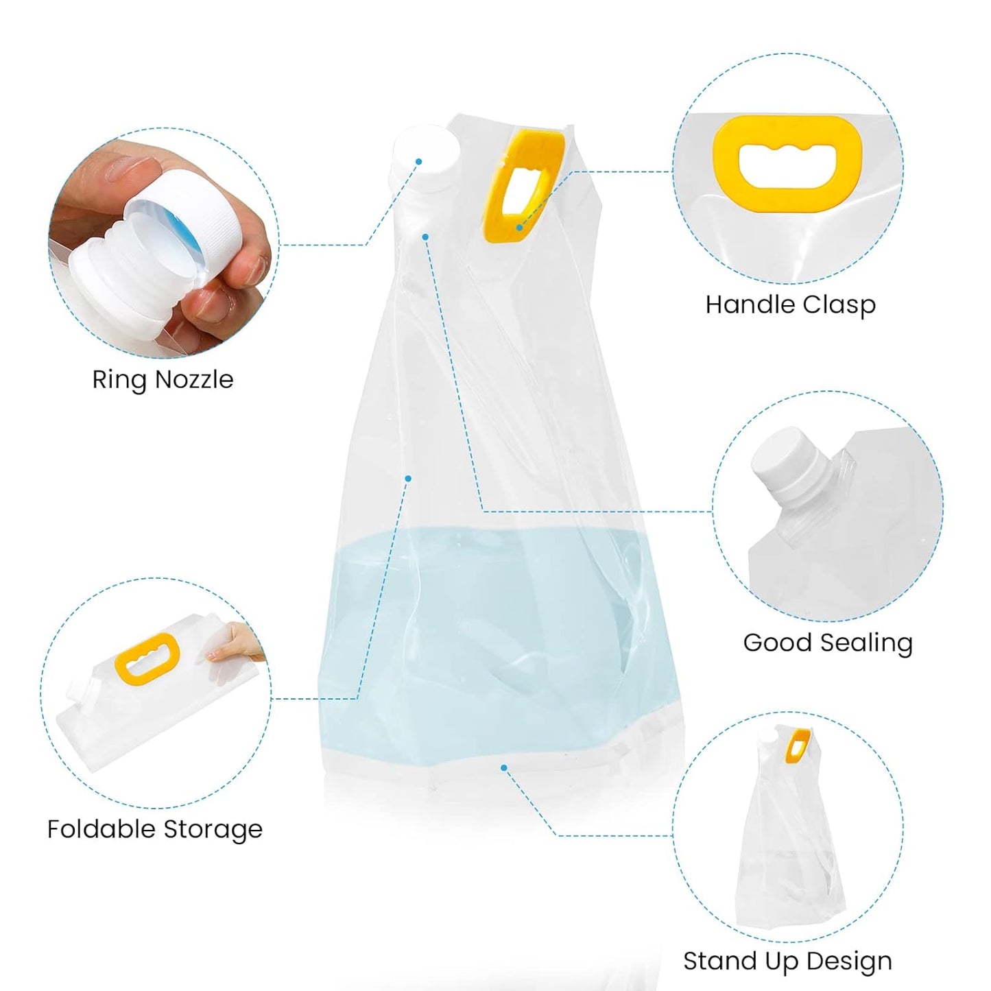 FLYTOP Grain Moisture-Proof Sealed Bag |Stand-Up Food Storage Pouches | Reusable Grain Storage Bags with Portable Handle