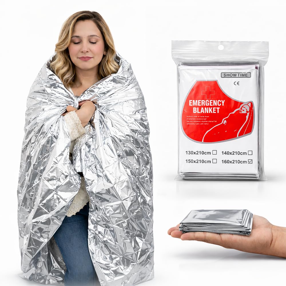 FLYTOP Emergency Thermal Blanket | Premium Mylar Foil Space Blanket for Survival, Travel & Extreme Cold Protection