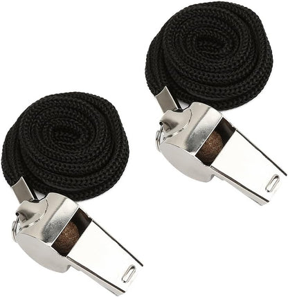 FLYTOP Whistle  Stainless Steel Sports Whistles with Lanyard Loud Crisp Sound Whistles Great for Coaches Referees Officials and Traffic Police 1PC