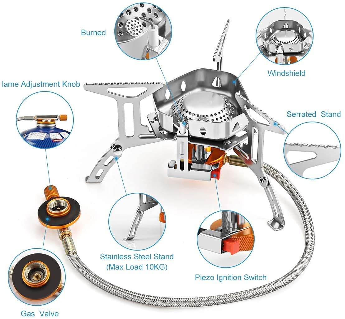 FLYTOP Alpine Camping Stove foldable, Lightweight with Piezo Ignition suitable For Backpacking in Alpine areas