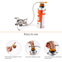 FLYTOP New Gas Stove Valve Flat Cylinder Gas Control Safe Switch Gas Stoves Valve Adapter Connector for Camping Hiking Picnic Red.
