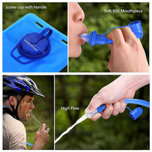 Portable Cycling Water Bladder - Leakproof, Foldable Hydration Pack for Outdoor Travel & Hiking, Blue Sport Running Mountain Cycling Bike Water Bag.