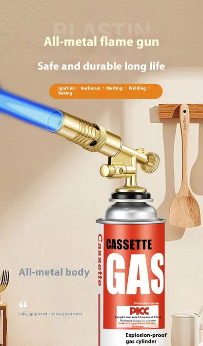 Professional Gold Edition Butane Torch – Culinary & BBQ Grade | FLYTOP Brand