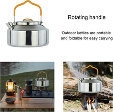 Camping Kettle Teapot Cookware with Handle Outdoor Tea Coffee Pot for Hiking Argent | Sporting Goods | Outdoor Sports | Camping & Hiking | Camping Cooking Supplies | Camping Cookware.