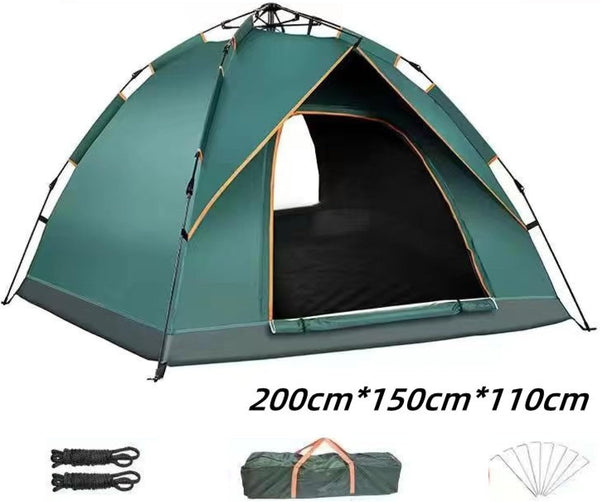 Outdoor Travel Camping Tents 2-3 People Beach Tents Sun Shelter with Window Quick Automatic Opening Foldable Pop Up Tent.