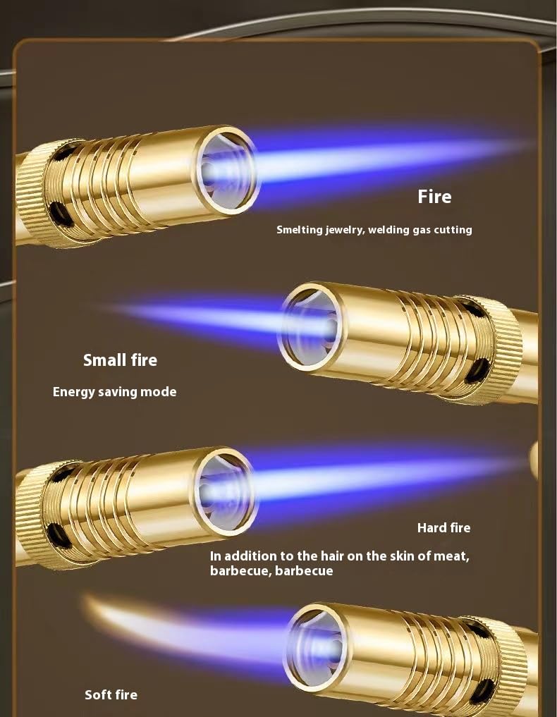 Professional Gold Edition Butane Torch – Culinary & BBQ Grade | FLYTOP Brand