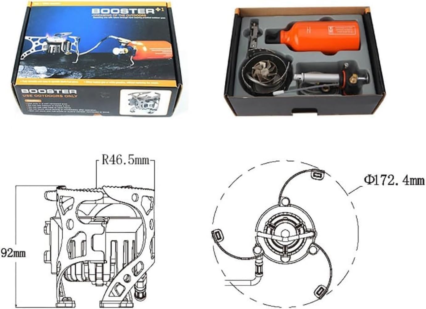 BRS 8 multifuel stove with Butane gas converter  adapter   works on Butane Gas, Keroscene, and Petrol