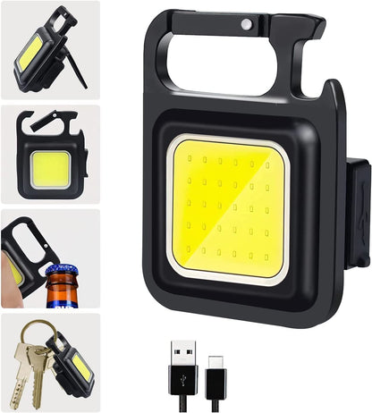LED Battery Operated Keychain Flashlight with Folding Bracket (1 Pc)