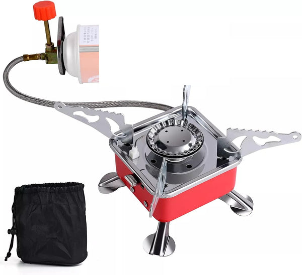 FLYTOP Alloy Steel Mini Camping Stove With Enhanced Security Gas Pipe, Keeps Gas Canister Away From Stove