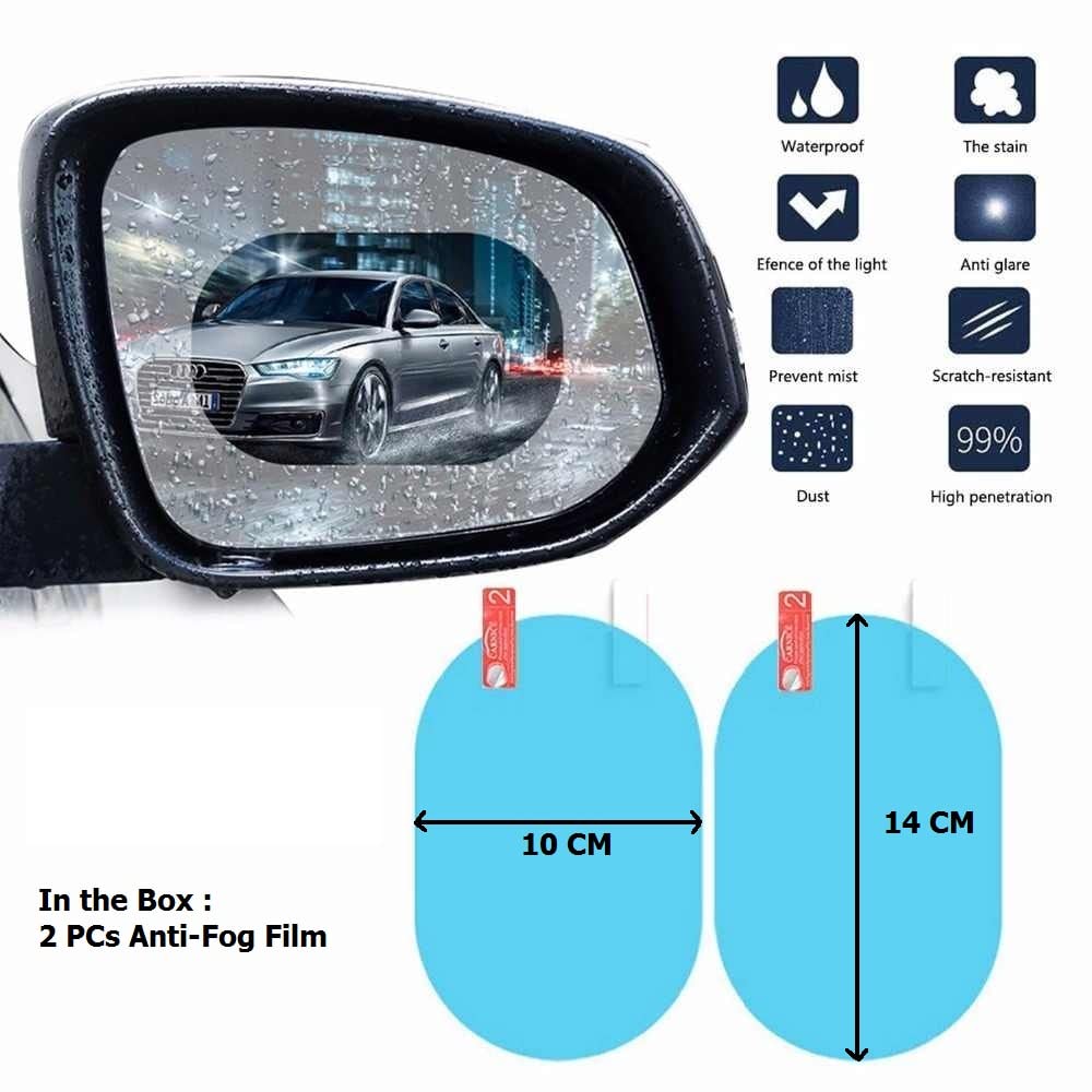 All-Weather Rainproof Rearview Mirror Shield – Anti-Glare & HD Clear