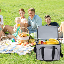 Lunch Bag Rexine Thermal Insulated Tiffin Bag with Bottle Holder Waterproof Top Handle Front Pocket Lunch Bag for Office