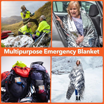 FLYTOP Emergency Thermal Blanket | Premium Mylar Foil Space Blanket for Survival, Travel & Extreme Cold Protection