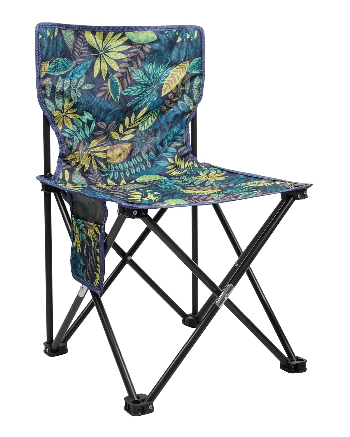 FLYTOP Heavy Duty Camping Chair 250 kg Capacity | Foldable Outdoor Chair with Polyester Fabric, Tote Bag & Side Storage Pocket | Ideal for Fishing, Hiking, Garden & Lawn Use