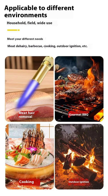 Professional Gold Edition Butane Torch – Culinary & BBQ Grade | FLYTOP Brand