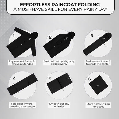 Reusable Rain COAT For Traveling, Washable Drawstring Button Down Waterproof Rainwear Hooded Coat