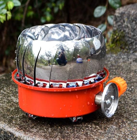 High-Power Portable Lotus Stove with Expandable Wind Shield