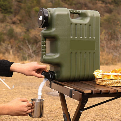 FLYTOP Water Storage Tank with Faucet Water Container for Picnic Hiking Green 18.5 LTR