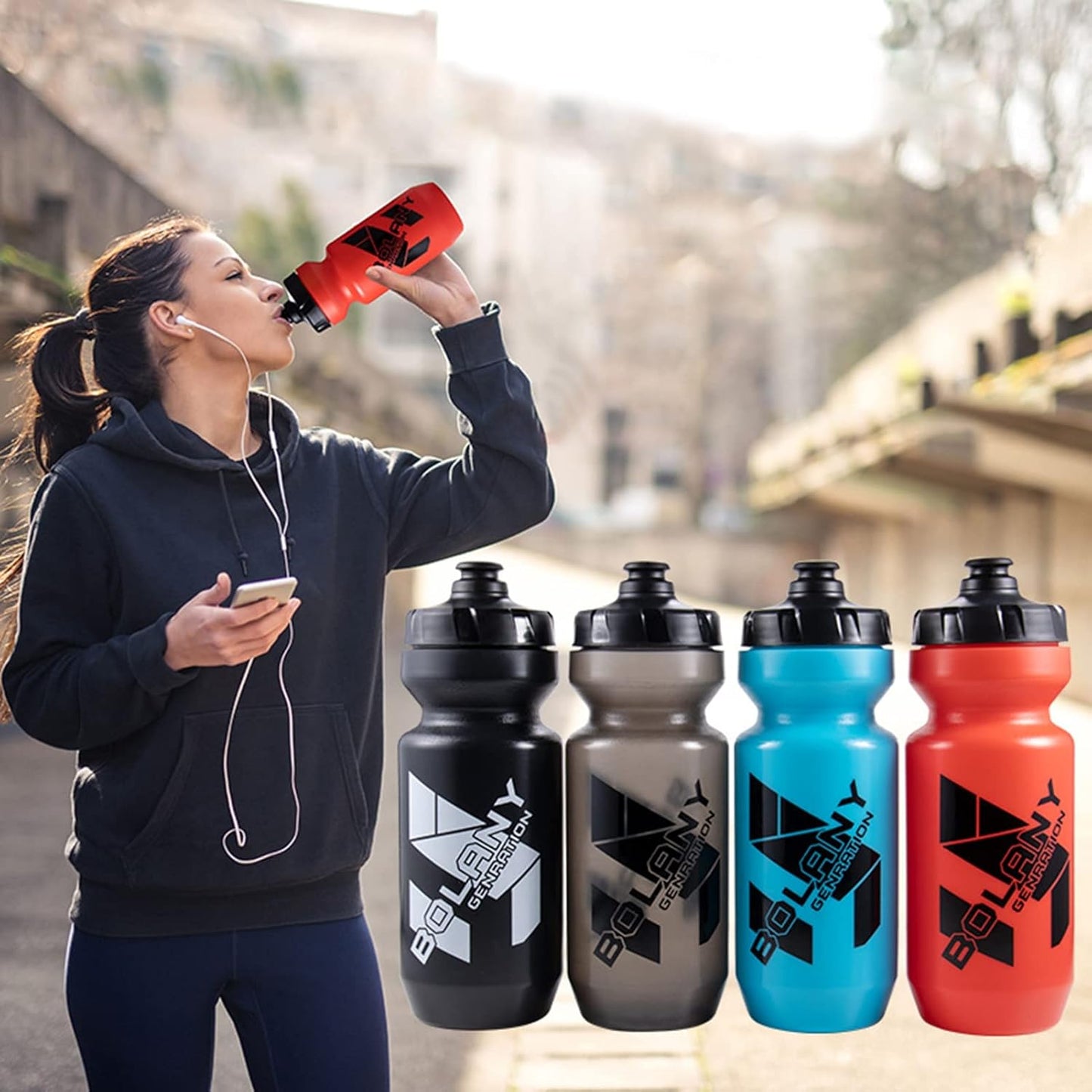 New Custom Eco-Friendly Free Squeeze Bike Plastic Water Bottles And Cycling Water Bottle Water Bike Bicycle for Cycling and Gym