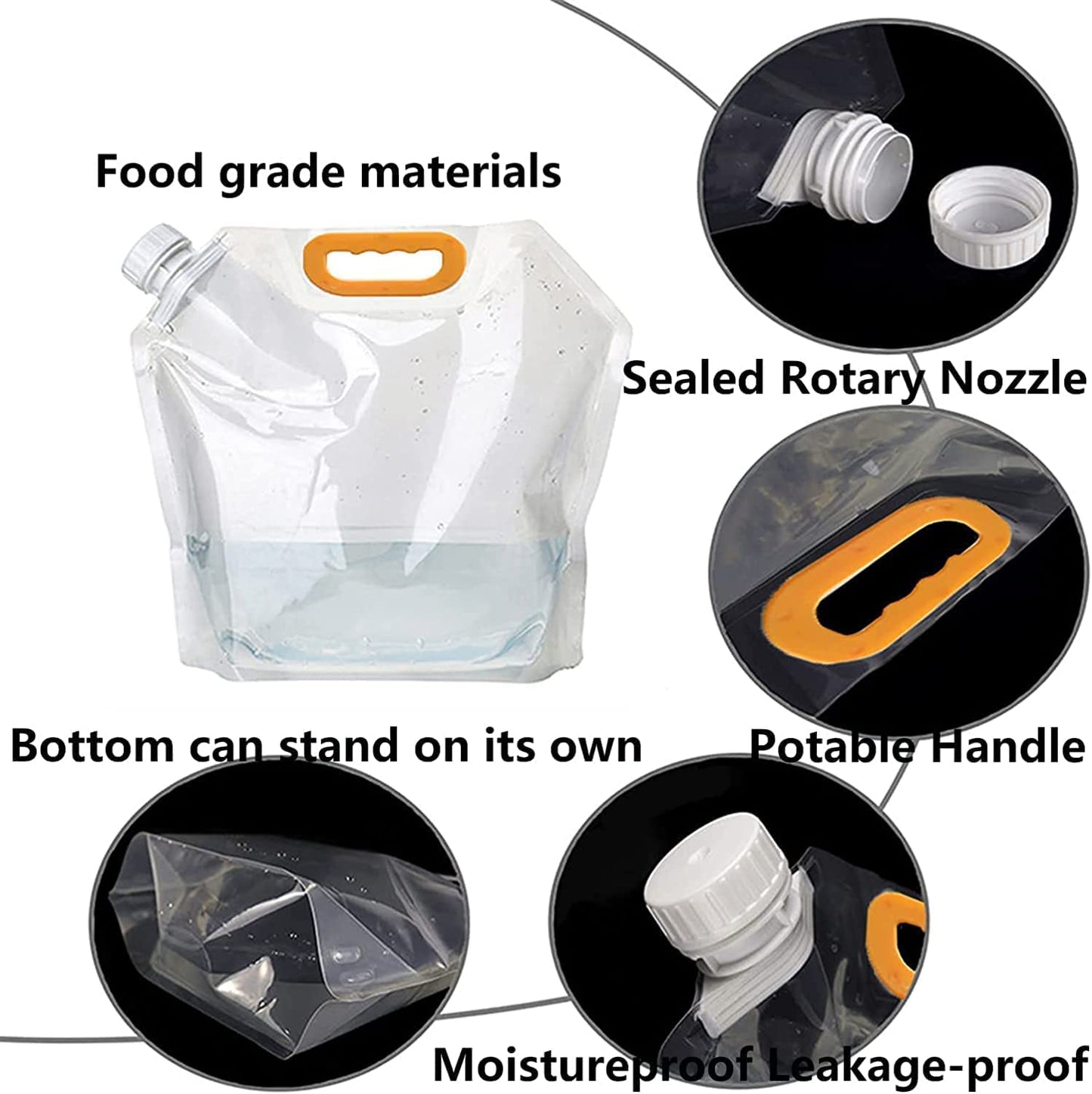 FLYTOP Grain Moisture-Proof Sealed Bag |Stand-Up Food Storage Pouches | Reusable Grain Storage Bags with Portable Handle