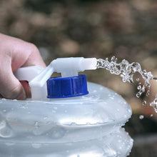 Foldable Water Container with Spigot, 10 Liter, Portable Camping Storage, White