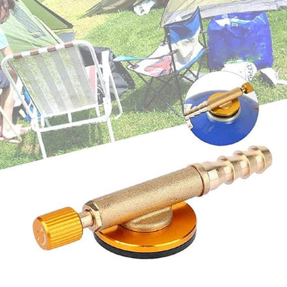 FLYTOP New Gas Stove Valve Flat Cylinder Gas Control Safe Switch Gas Stoves Valve Adapter Connector for Camping Hiking Picnic Red.