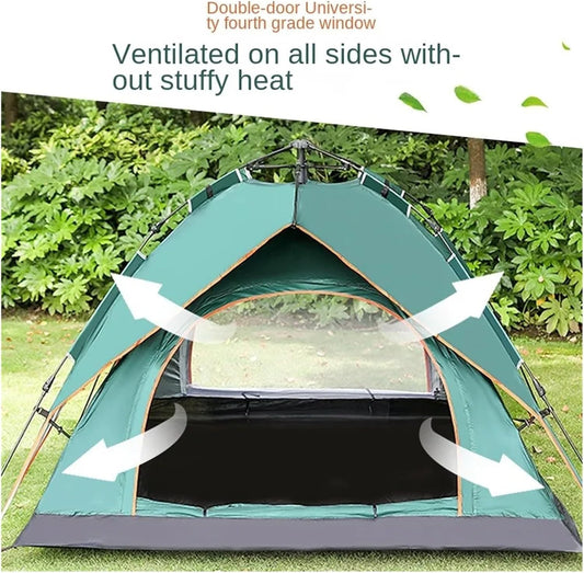 Double Layer Automatic Pop-Up Camping Tent (3–4 Person) | Waterproof All-Weather Shelter