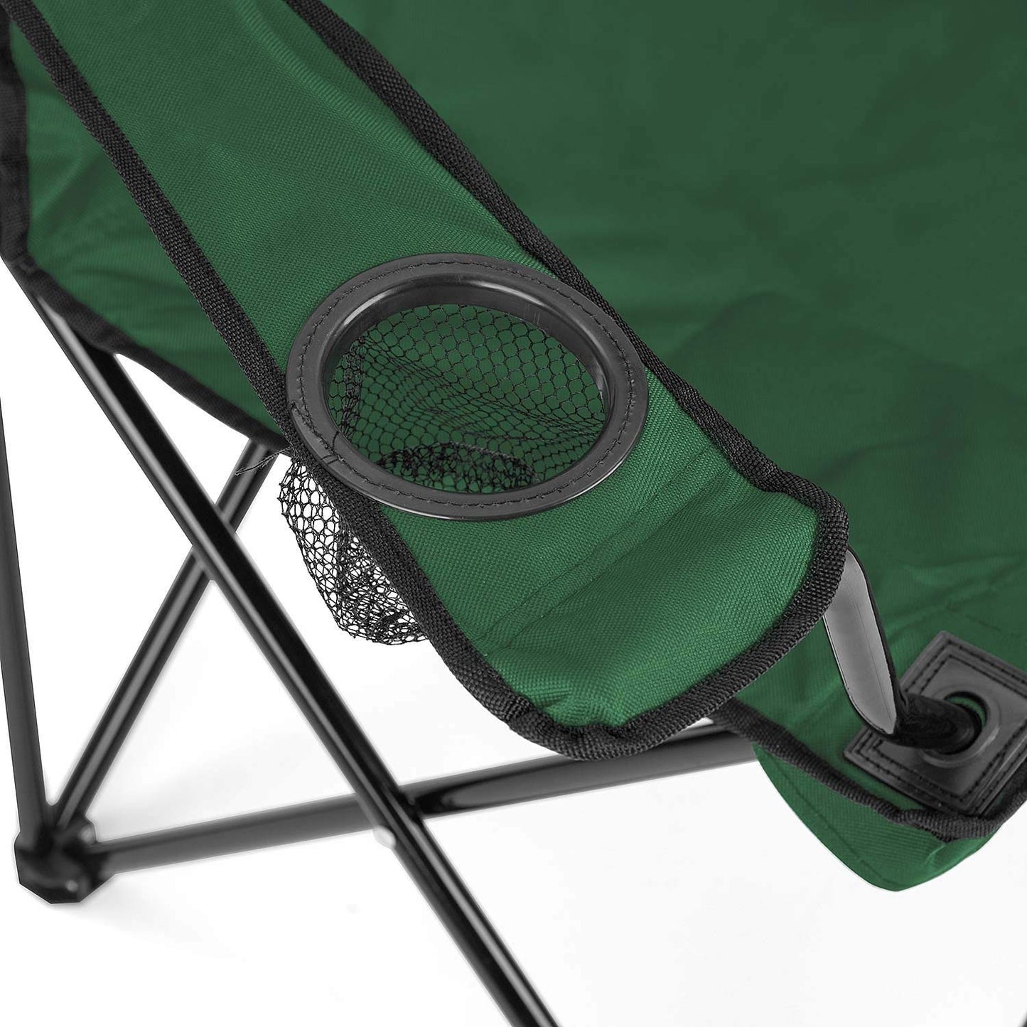 FLYTOP Heavy-Duty Foldable Camping Chair with Cup Holder & Carry Bag