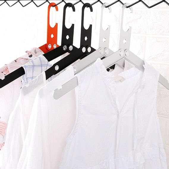 Portable Metal Not Slip Drying Rack Aluminum Alloy Multifunctional Folding Hanger Folding Coat Clothes Hanger for Travel