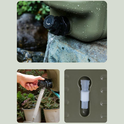 FLYTOP Water Storage Tank with Faucet Water Container for Picnic Hiking Green 18.5 LTR