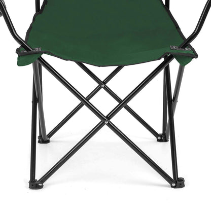 FLYTOP Heavy-Duty Foldable Camping Chair with Cup Holder & Carry Bag