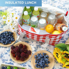 Insulated Picnic Bag Cooler Reusable, Beach Bag Cooler Bags with Zippered Top - Insulated Bag for Hot or Cold,Picnic Basket Collapsible, Picnic,Beach, Outdoor 201015.