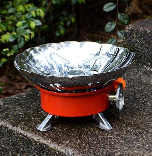 High-Power Portable Lotus Stove with Expandable Wind Shield