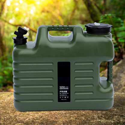FLYTOP Water Storage Tank with Faucet Water Container for Picnic Hiking Green 18.5 LTR