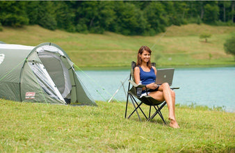 FLYTOP Portable Folding Chair with Arm Rest and Cup Holder with Carrying Bag for Camping Travelling Lawn Patio Fishing Garden Beach Picnic Outdoor Foldable Chair