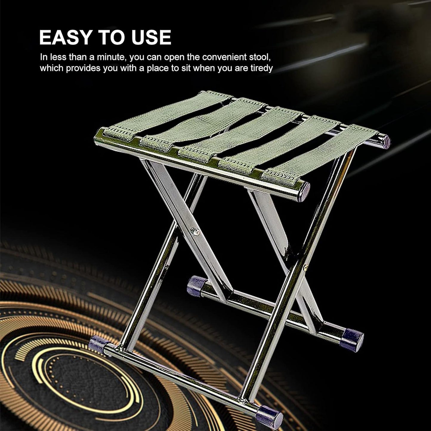 Heavy-Duty Portable Outdoor Stool for Trekking, Fishing & BBQ by FLYTOP
