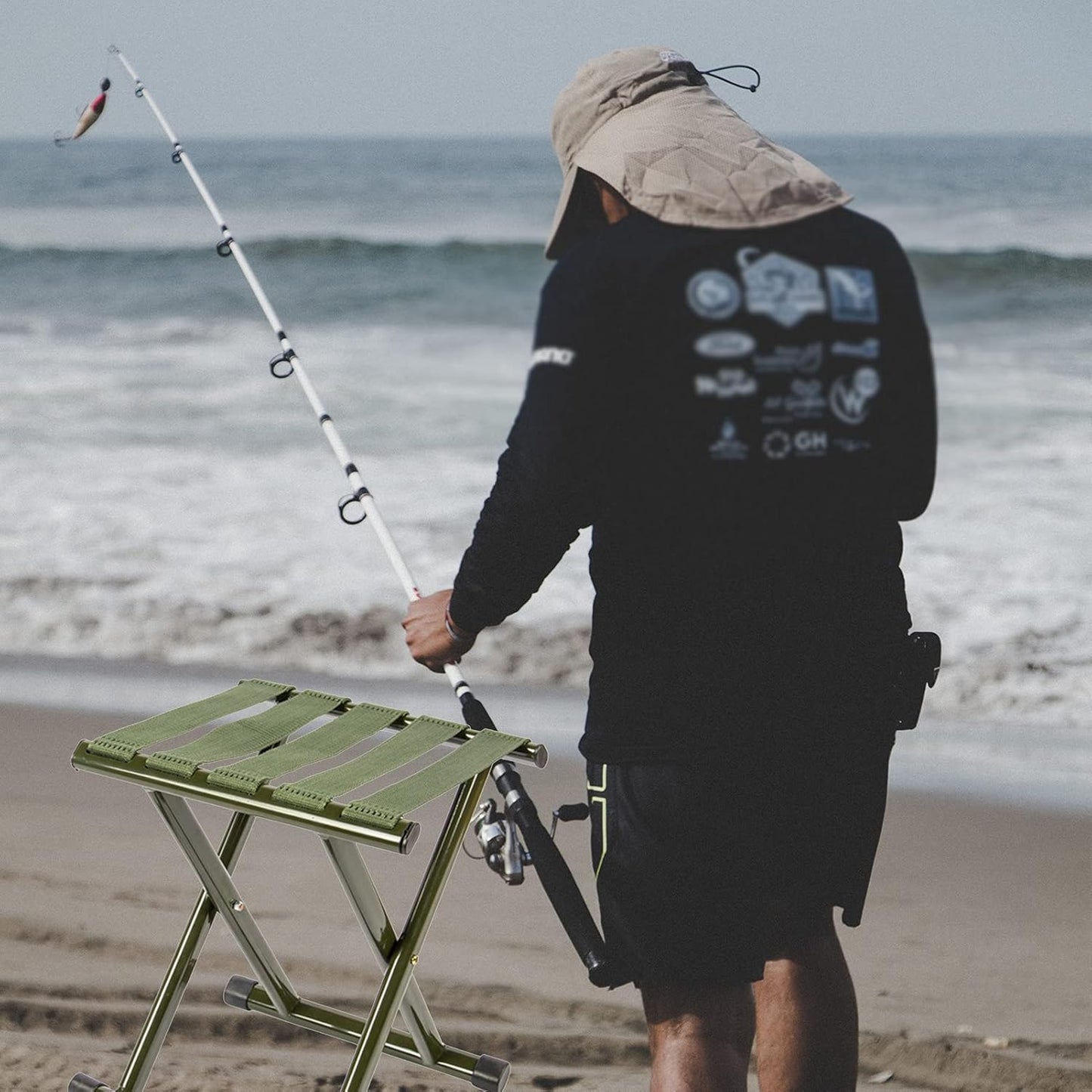 Heavy-Duty Portable Outdoor Stool for Trekking, Fishing & BBQ by FLYTOP