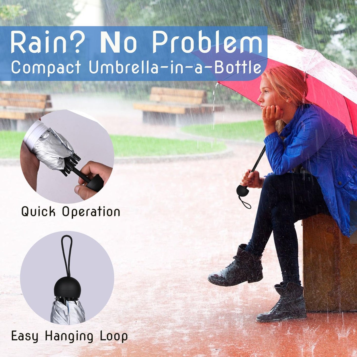 FLYTOP Folding Creative Capsule Case Umbrella Lightweight Waterproof UV Protection Mini Compact Foldable Design Travel Umbrella For Unisex