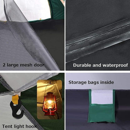 Instant Pop-Up Camping Tent for 2–3 People | Waterproof & UV-Protected Sun Shelter