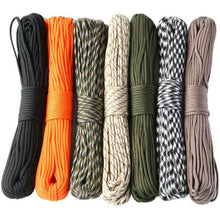 Durable Polyester Nylon Parachute Cord 100 Feet 7 Strands 4mm Braided Tent Rope 550 Paracord Rope 31 meter and 16 meter bundle