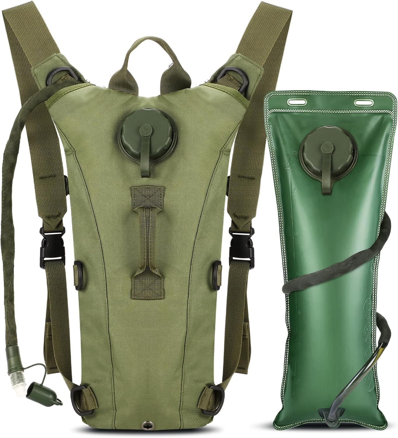 FLYTOP 3 LTR  Hydration Bladder Water Bag Pouch Backpack Hiking Camping Army Green