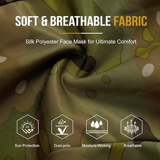 FLYTOP Balaclava Face Mask Men, Women's Full Head Wrap Motorcycle Cooling Neck Gaiter Tactical Hood for Hiking Cycling,