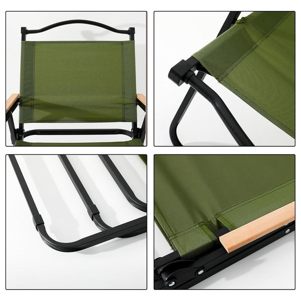 Alloy Steel Portable Foldable Chair Outdoor Furniture Compact Chair Aluminum With Armrests For Travel Camping,Fishing Picnic,Ultralight Low Beach Concert Camping Folding Chair